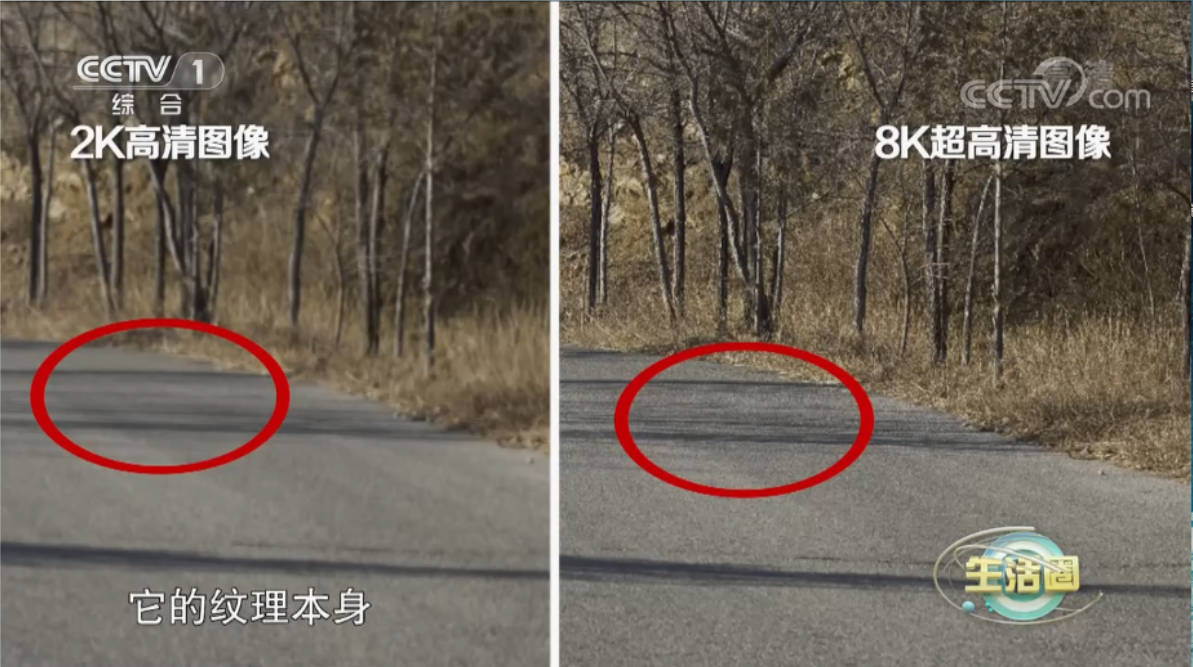 2K圖像與8K圖像對比